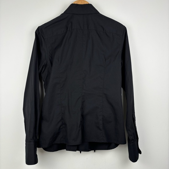 Grammar NYC The Conjunction Shirt Button Down Black Tie Front Women’s 10 - Picture 4 of 8